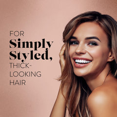 Suave Simply Styled cream texture swirl shows thickening formula.