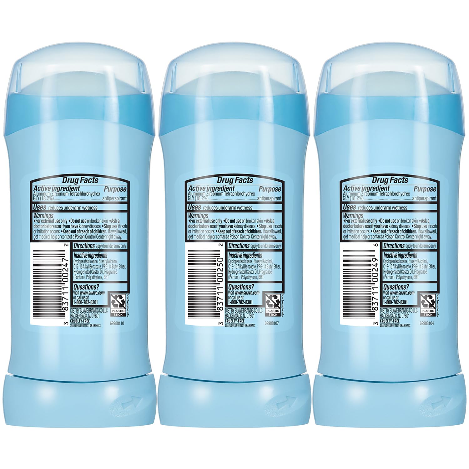 Uso diario cómodo con Suave, protección invisible en piel y prendas