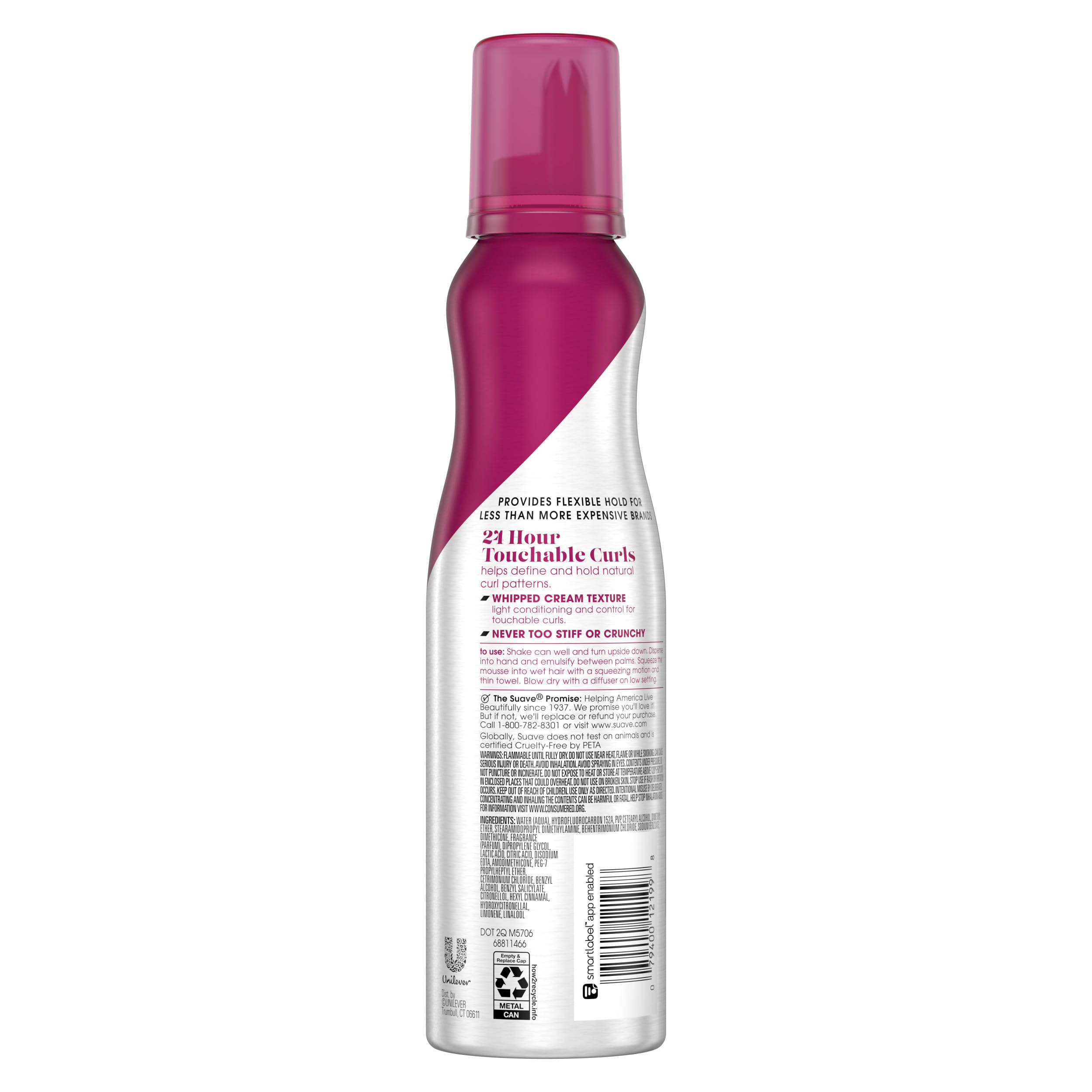 Suave Whipped Mousse application demonstrates quick styling for defined waves.