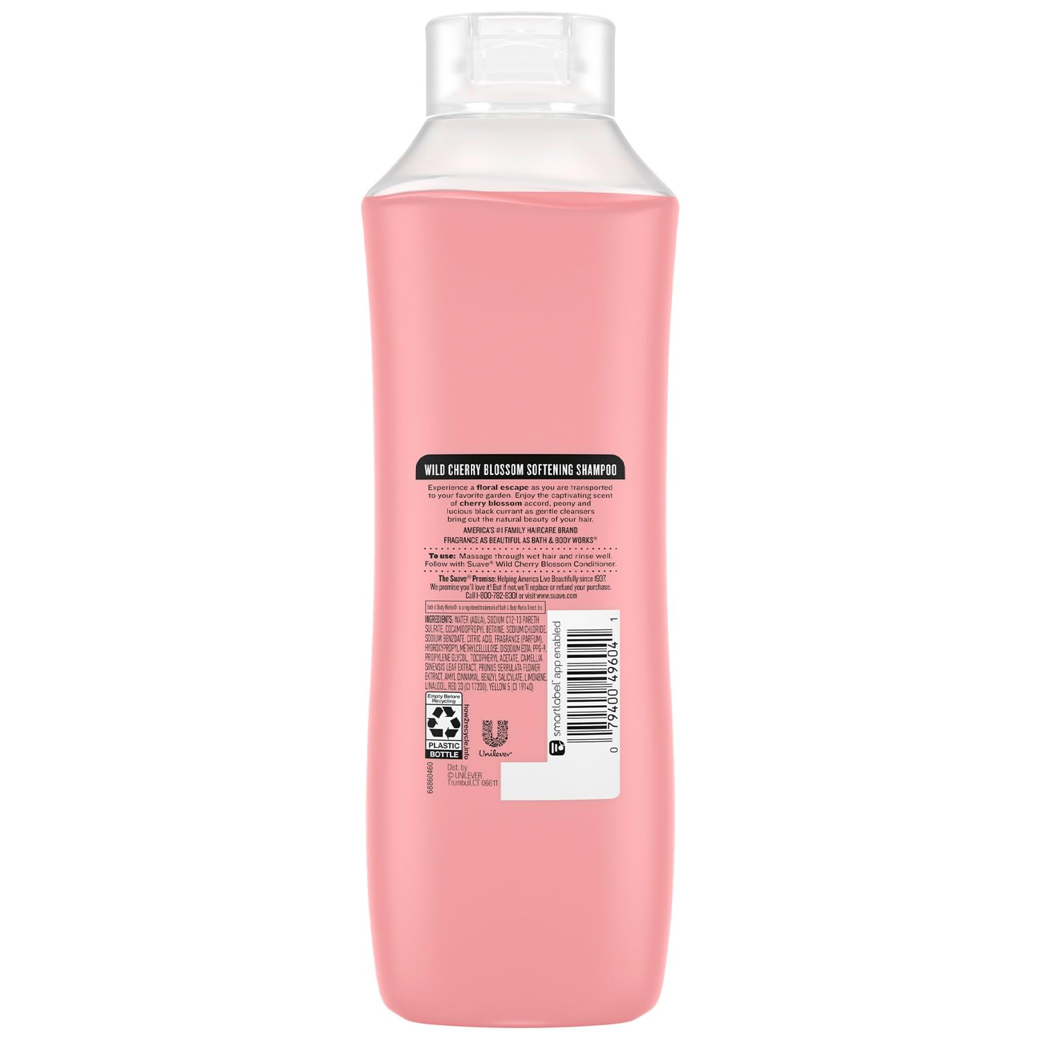 After wash image of soft, shiny hair using Suave Wild Cherry Blossom shampoo