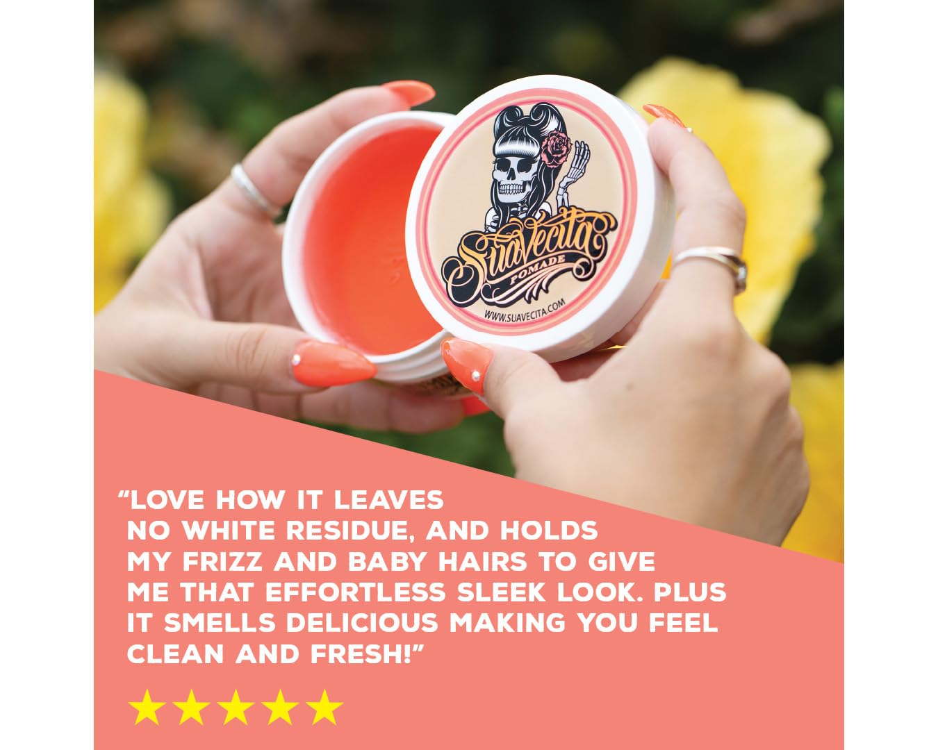 Suavecita pomade for women waves close-up showing hold for defined waves.