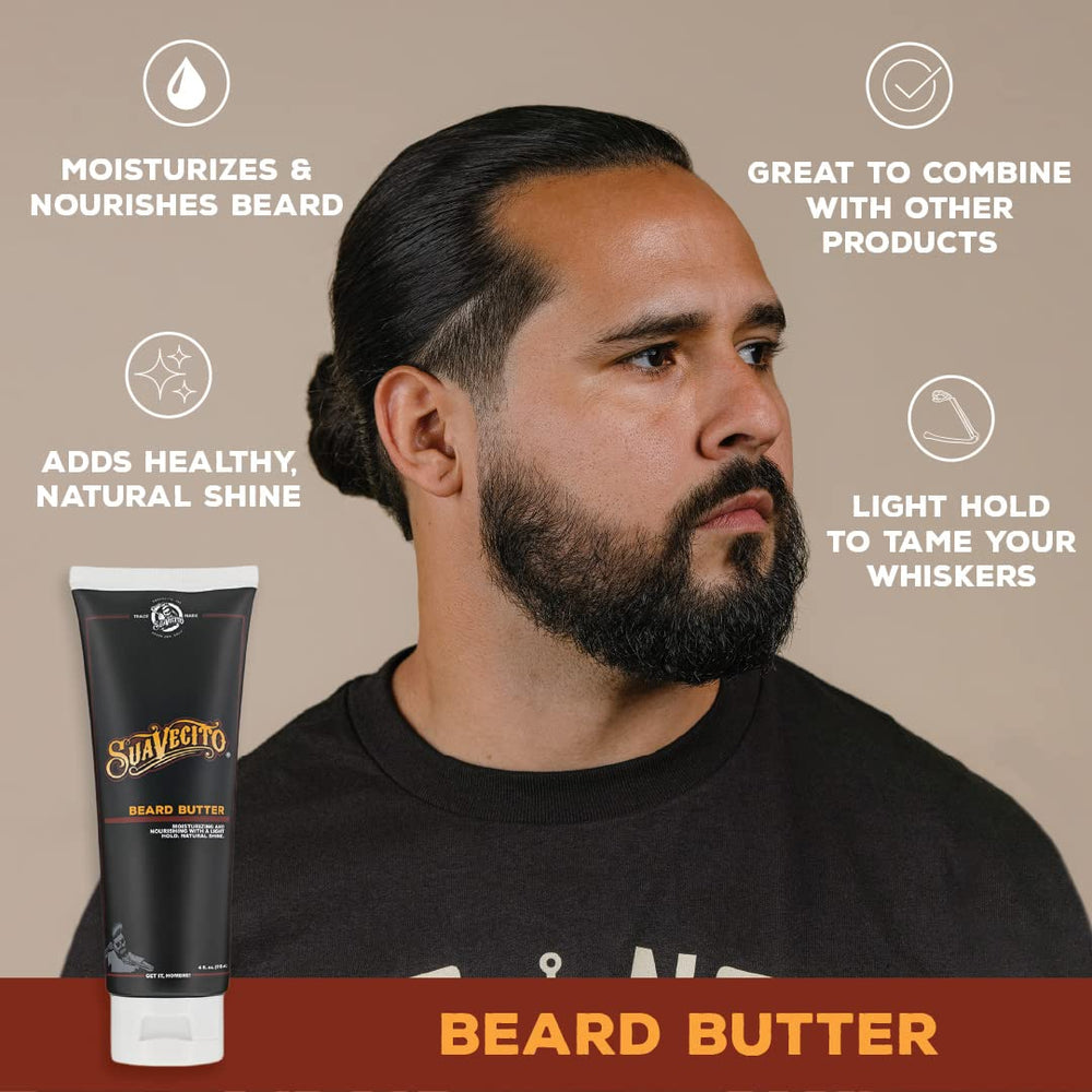 Suavecito Beard Butter nourishes skin and adds natural shine