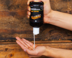 Suavecito Beard Wash applied to face showing thorough cleanse and conditioning.