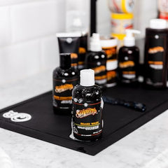 Suavecito Beard Wash lather close-up illustrating skin and hair cleaning.