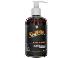 Suavecito Hair Cream pump bottle shows smooth, lightweight hold for all-day style
