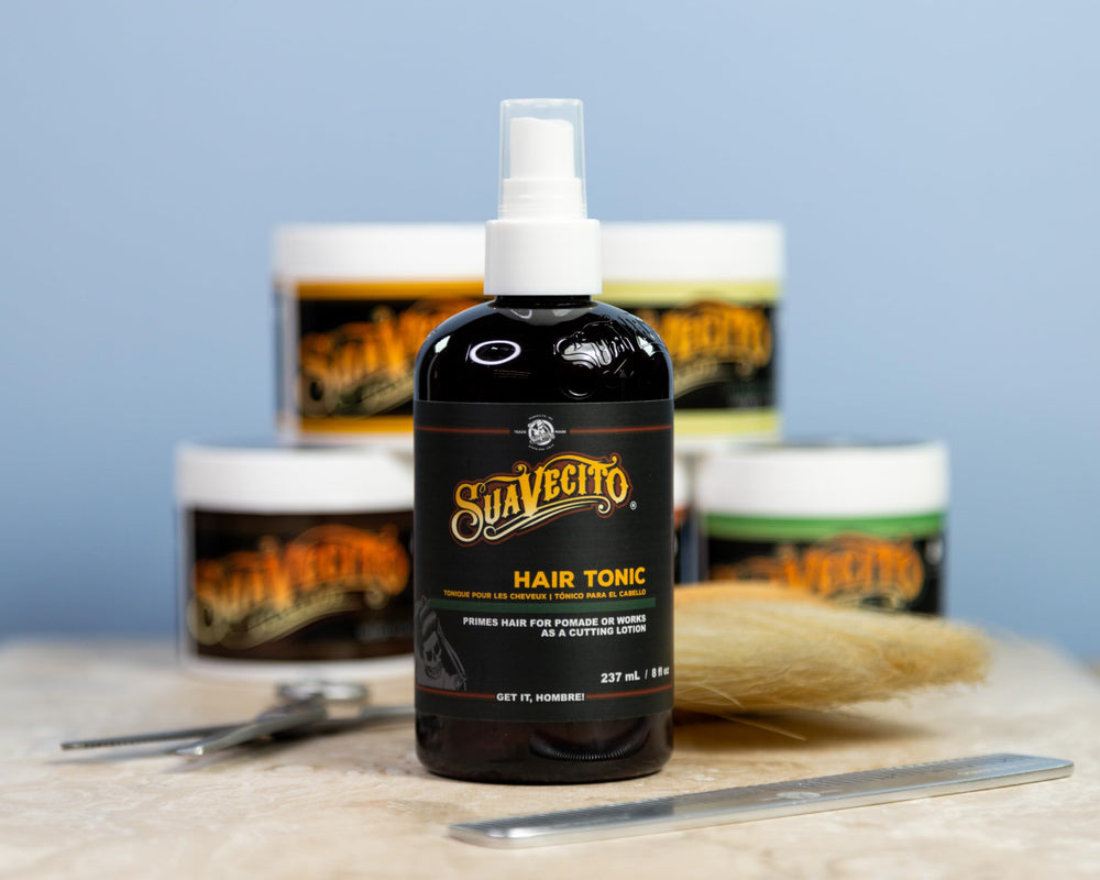 Suavecito Hair Tonic reduces dryness and buildup for smoother hair
