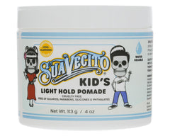 Suavecito Kids Pomade Calming Chamomile Jar with gentle water-based hold for kids.