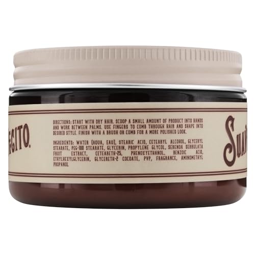 Suavecito Matte Hair Cream DHT blocker label highlights scalp-friendly design.