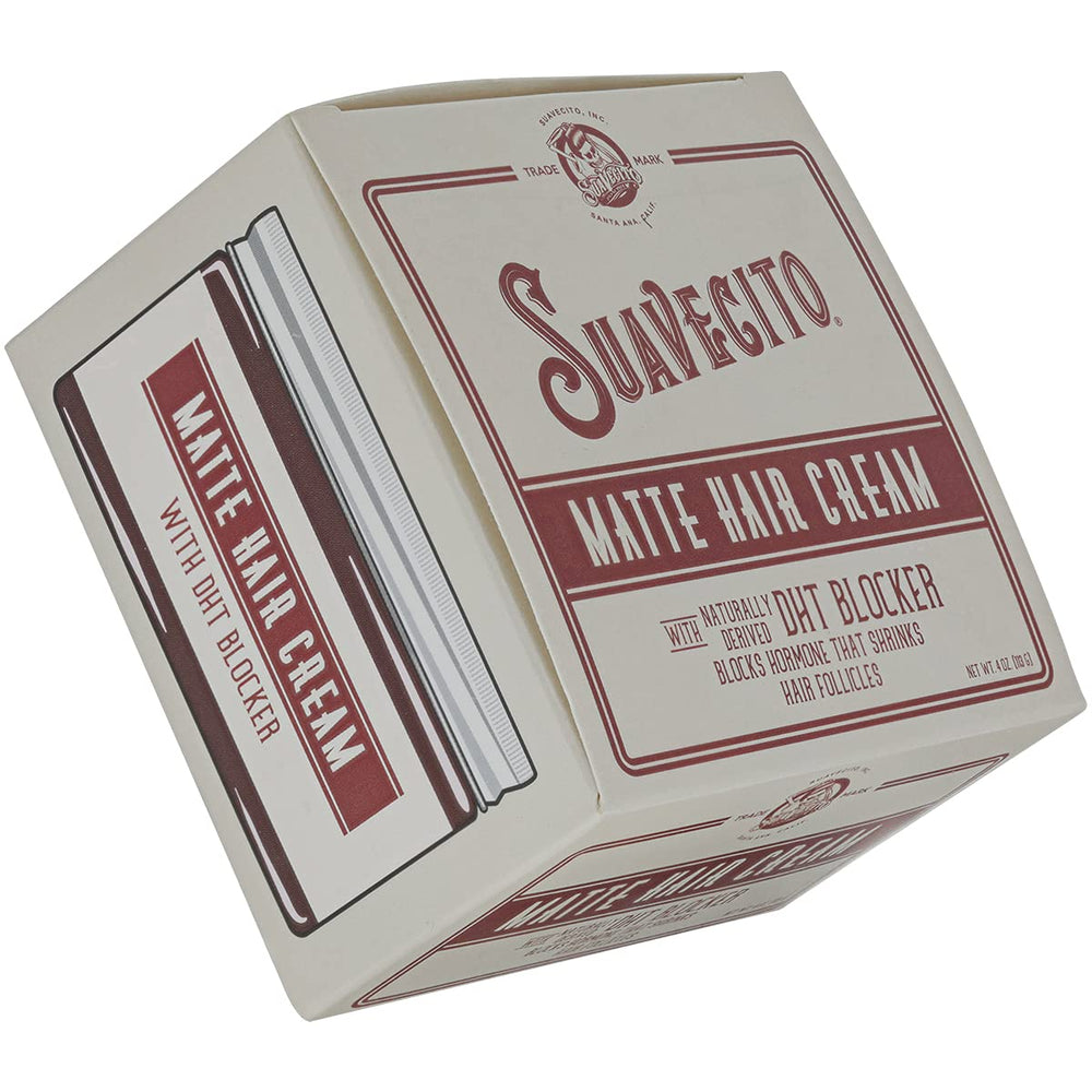 Suavecito Matte Hair Cream provides light hold suitable for thinning hair.