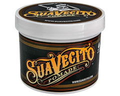Suavecito Original Hold Pomade bottle shows medium hold for all-day styling.