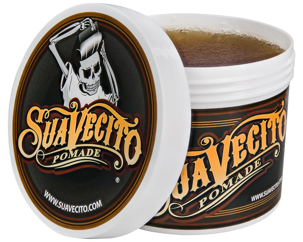 Creamy texture swatch of Suavecito Original Hold Pomade for easy combing and shine.