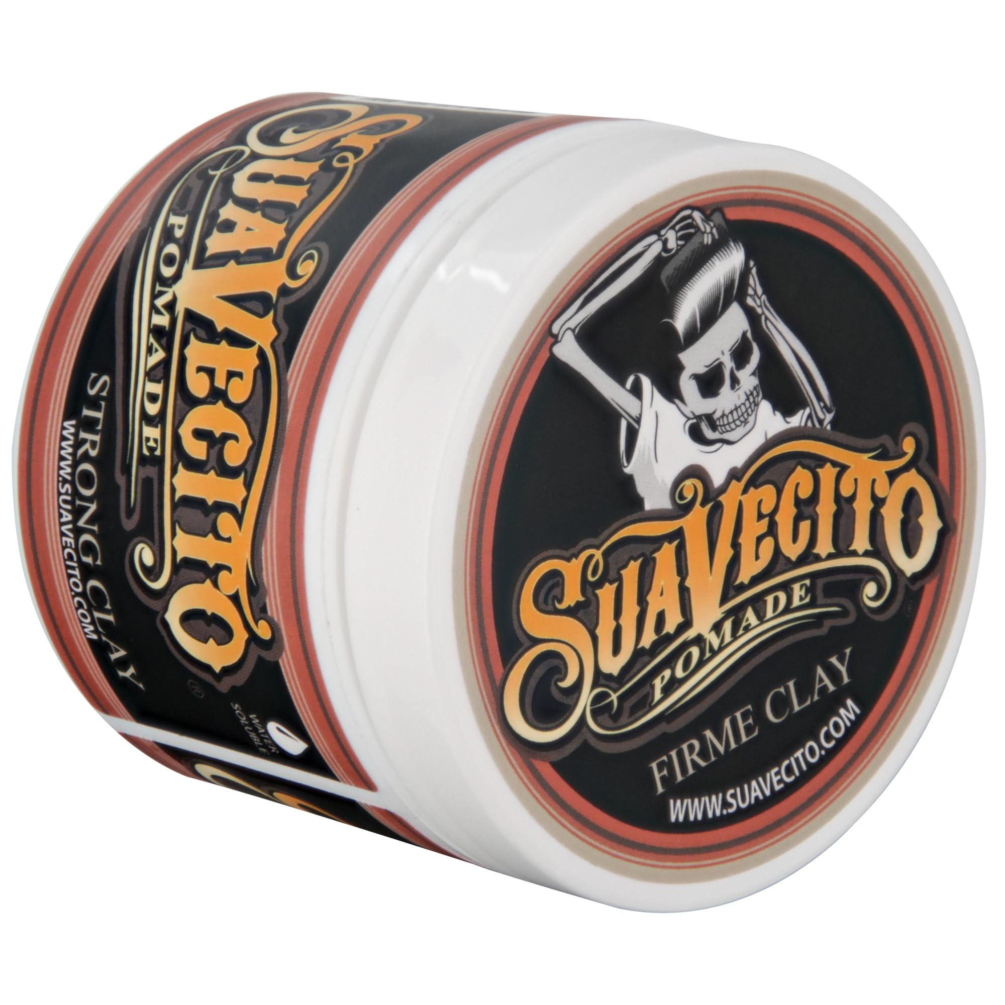 Suavecito Pomade Firme Clay styled hair with natural texture and shape.