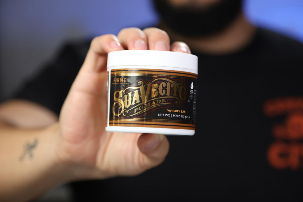 Suavecito Pomade Firme on dry hair reduces shine while preserving strong hold.