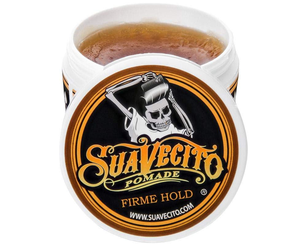 Suavecito Pomade Firme USA packaging confirms domestic production.