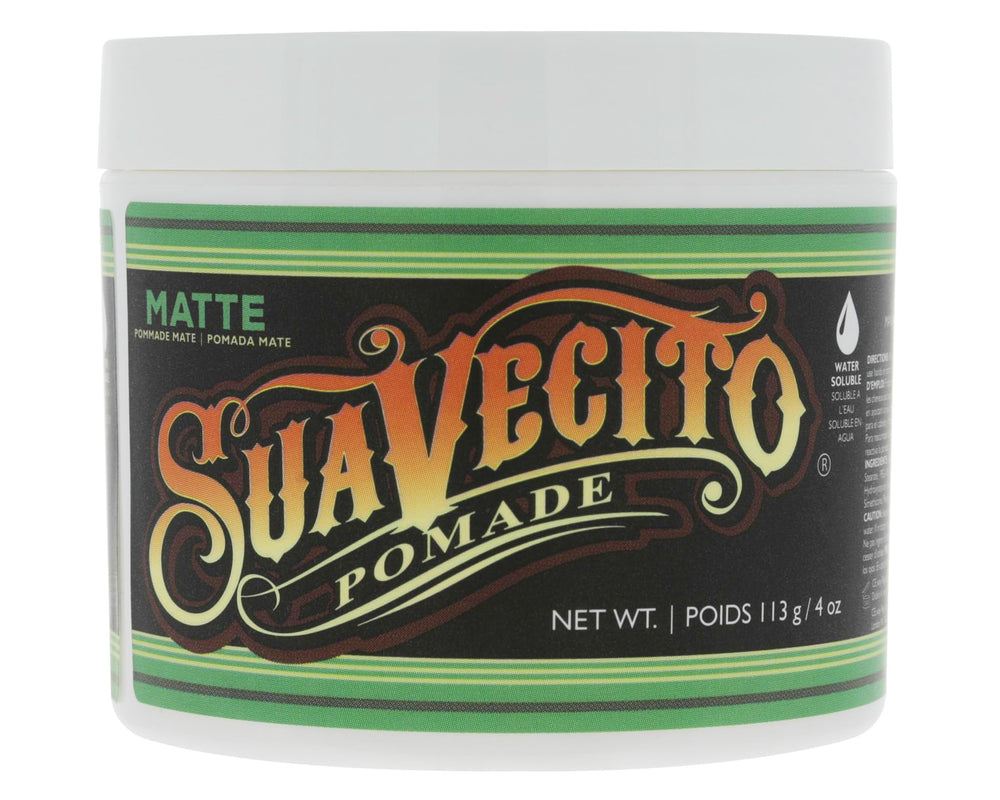 Suavecito Pomade Matte bottle with matte finish for natural texture styling