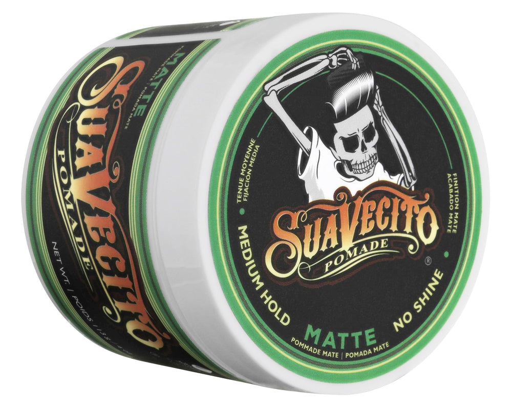 Close-up of hands applying Suavecito Pomade Matte for effortless control