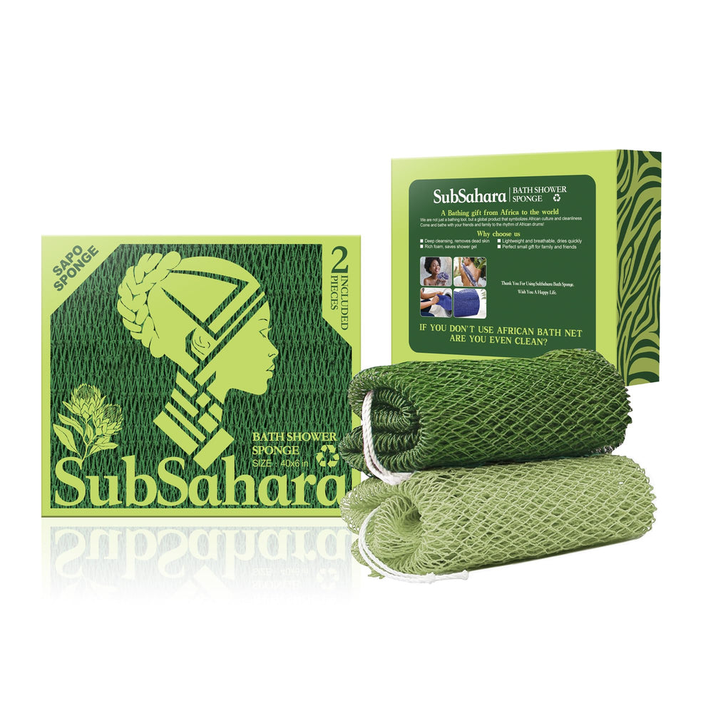 SubSahara net sponge used on face and body for a refreshing cleanse