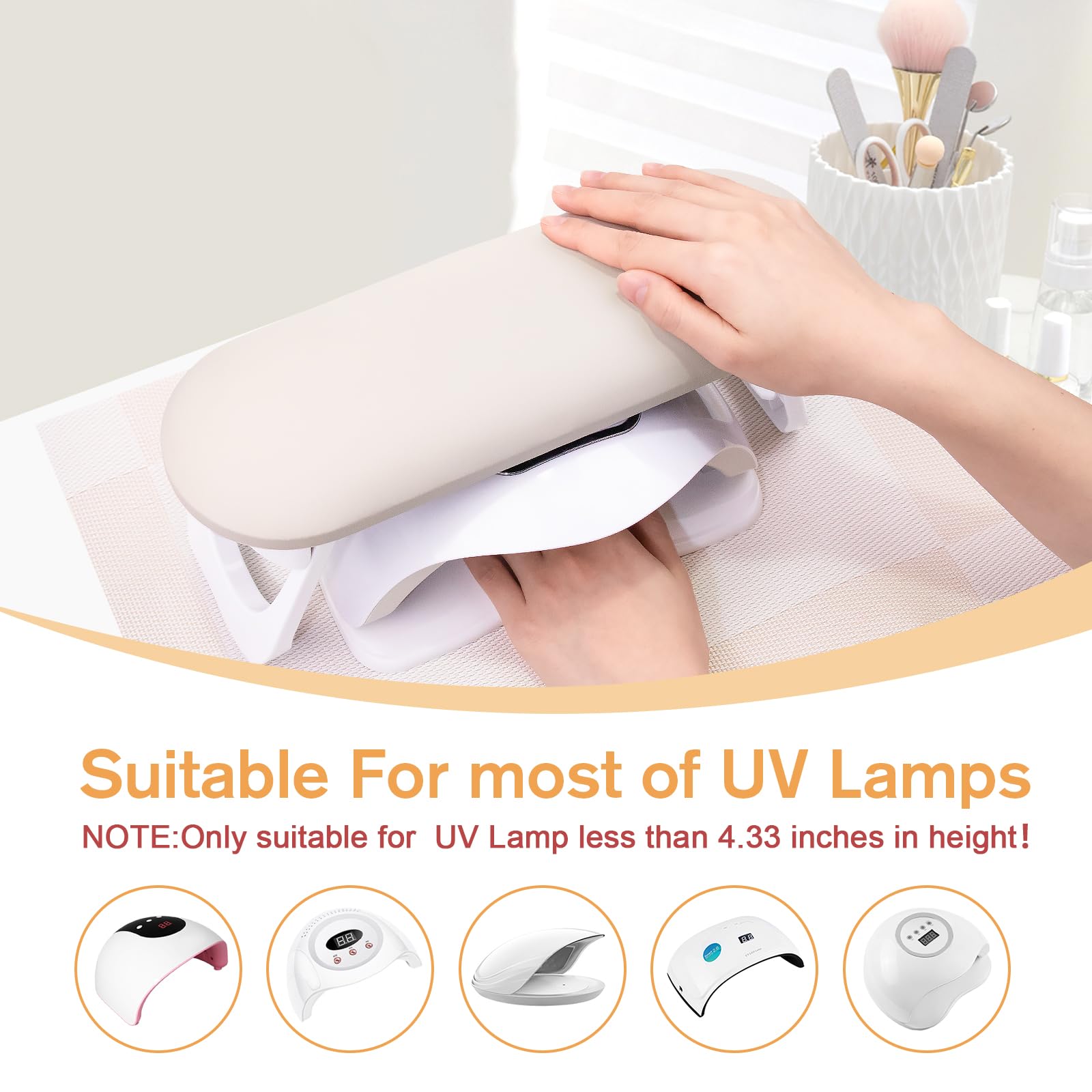 Subay Nail Arm Rest PU leather close-up highlights durable, cushioned comfort.