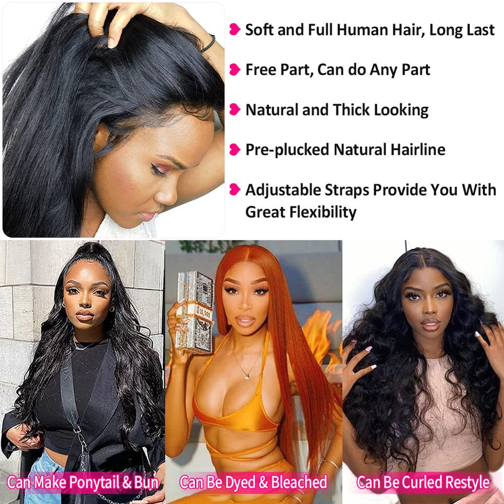 Subella HD lace front wig 26-inch baby hair detail highlights natural texture and ready-to-style look.