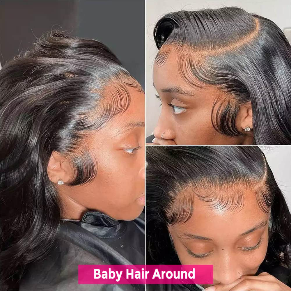 Subella HD lace front wig 26-inch on model demonstrates comfortable wear and versatile styling.