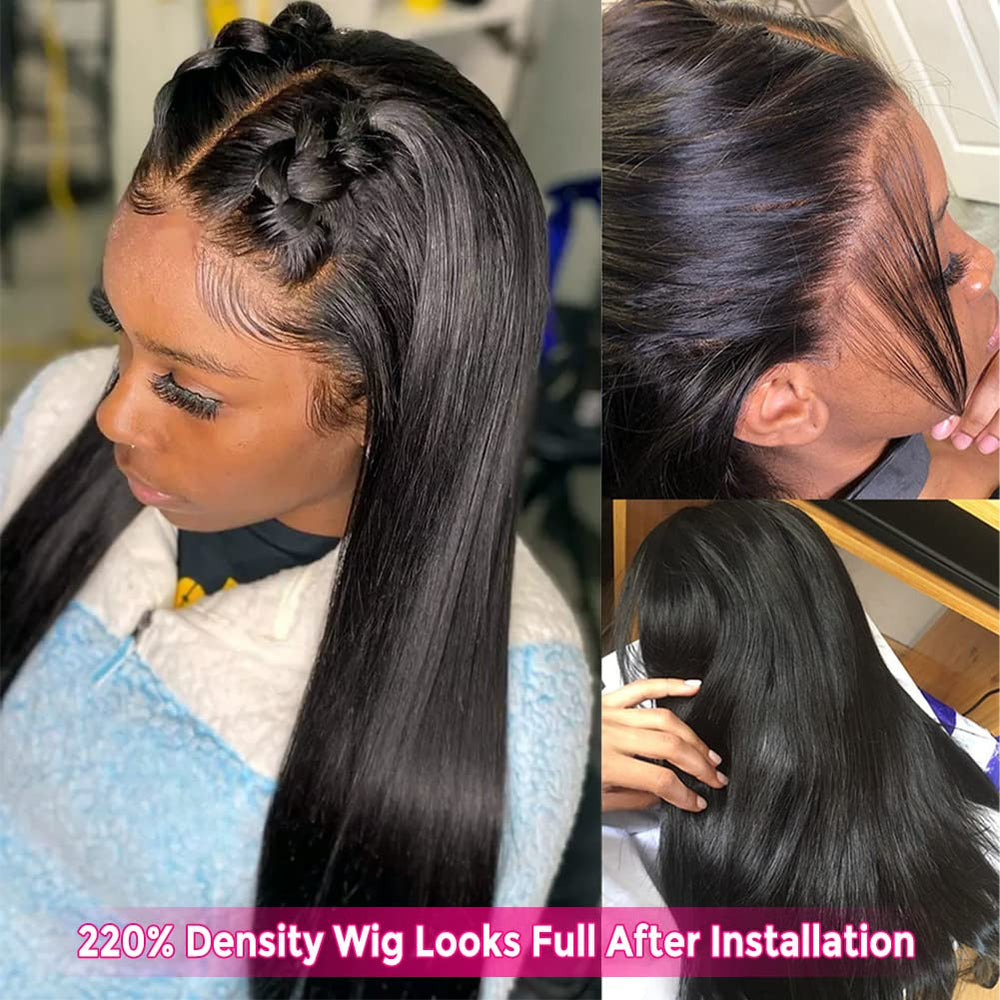 Subella HD lace front wig 26-inch side view highlights realistic volume for everyday styles.
