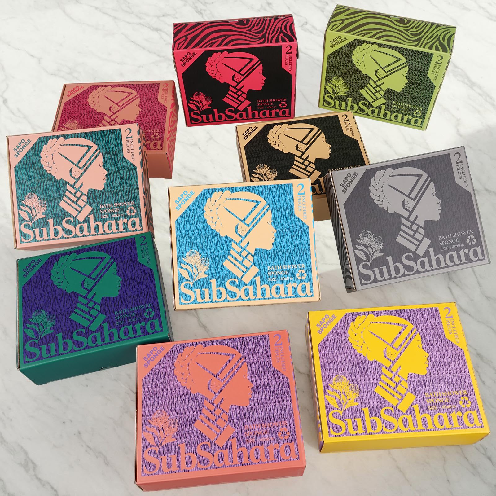 SubSahara extended-reach sponge helps access hard-to-clean areas during showers.