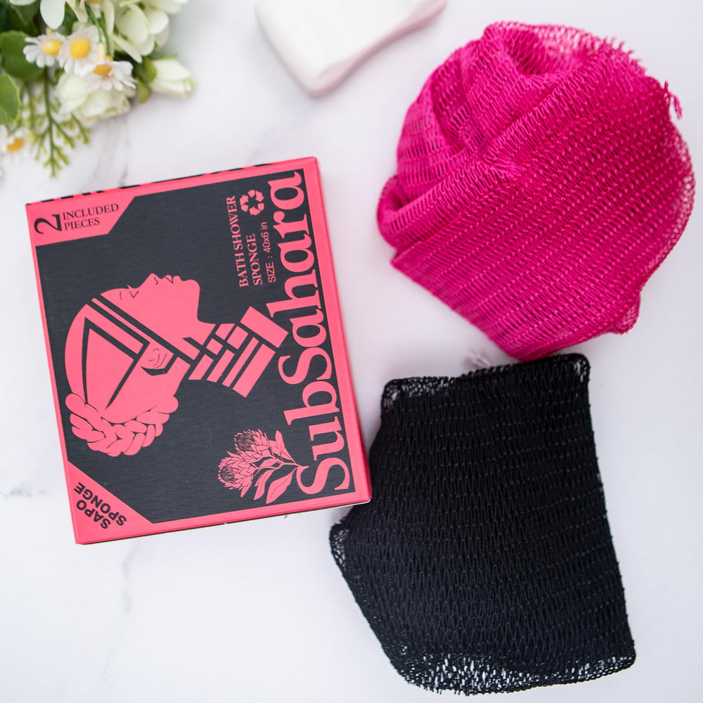 SubSahara net sponge open-weave design builds rich lather for easy cleansing.