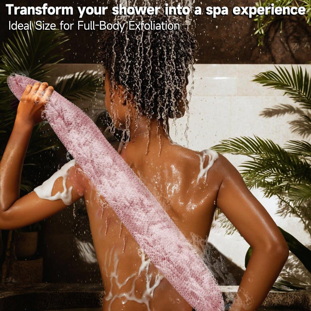 SubSahara authentic african net sponge stretches up to 45 inches to reach difficult areas