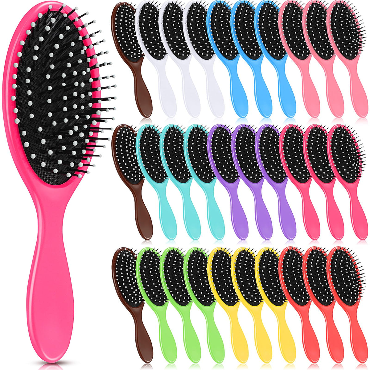 Suclain 30-piece wet hair brush pack laid out for bulk family replacements.