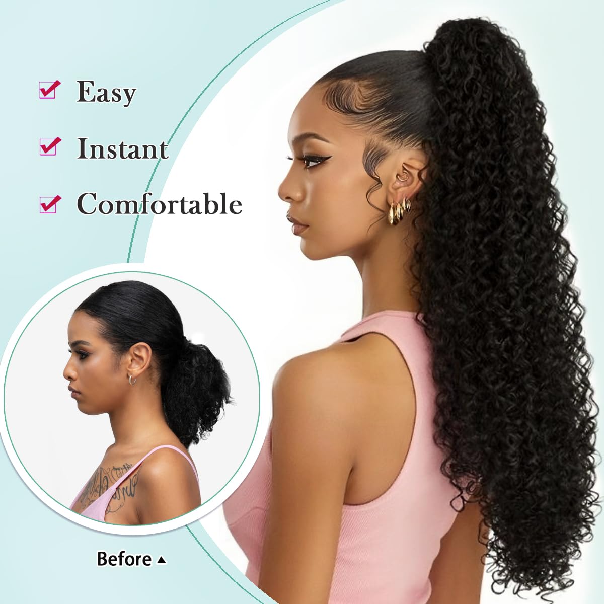 SuCoo ponytail ready for daily use or special occasions.