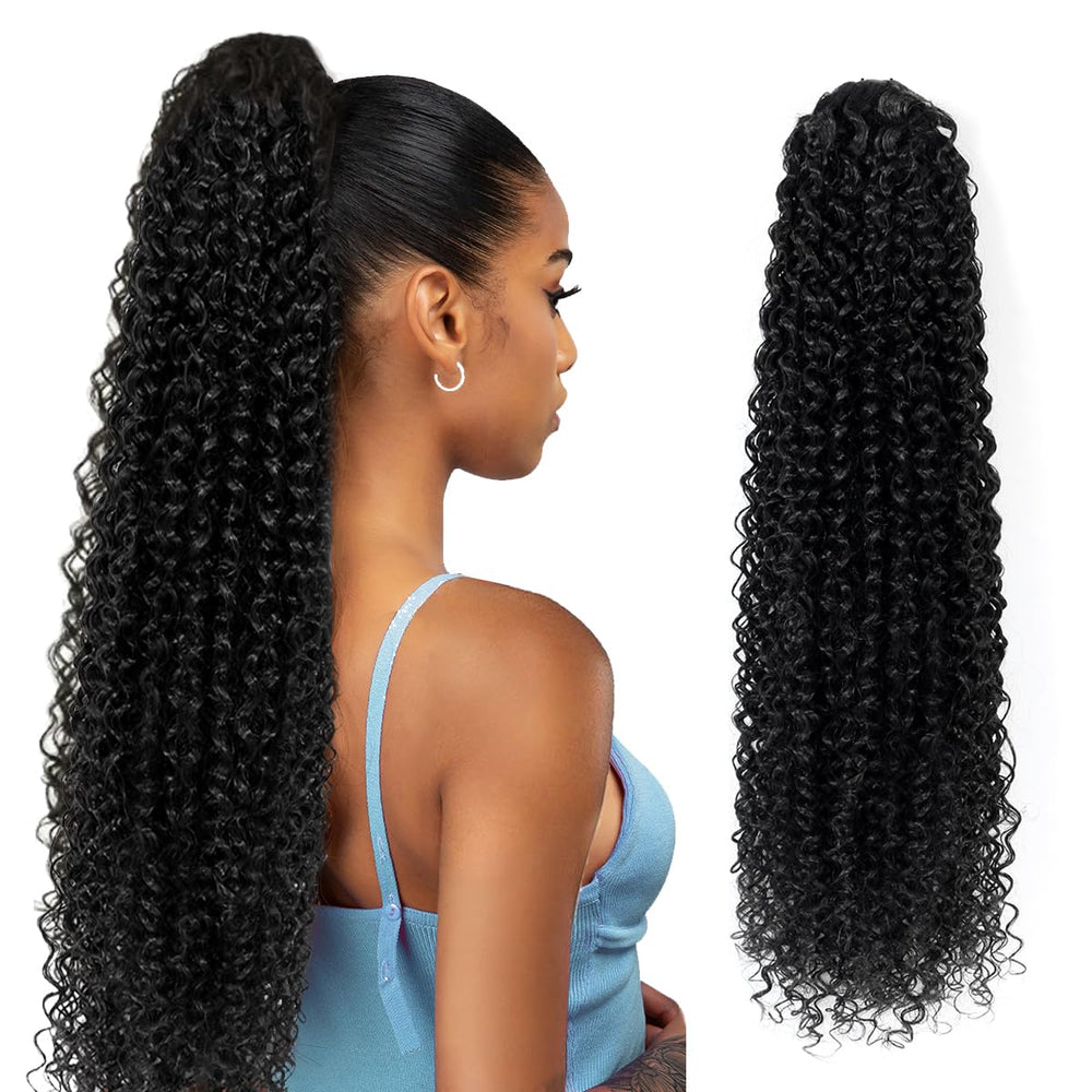 SuCoo drawstring ponytail attachment with secure closure for fast everyday styling.