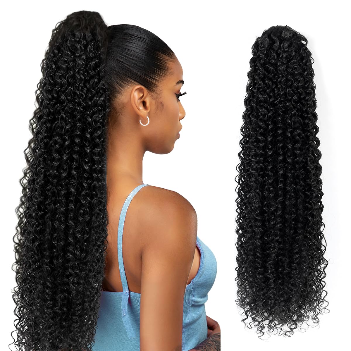 SuCoo drawstring ponytail attachment with secure closure for fast everyday styling.