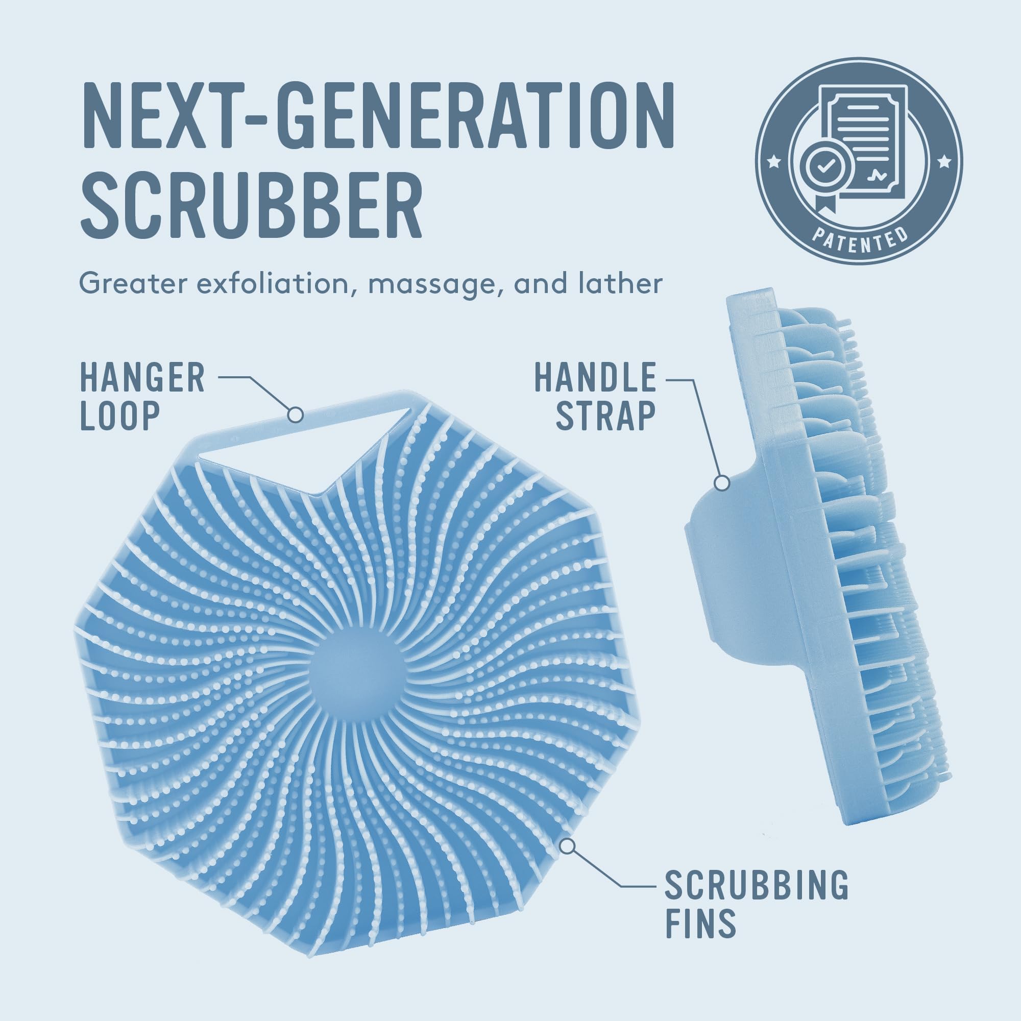 Sud Scrub material detail emphasizes durable food-grade silicone built to last