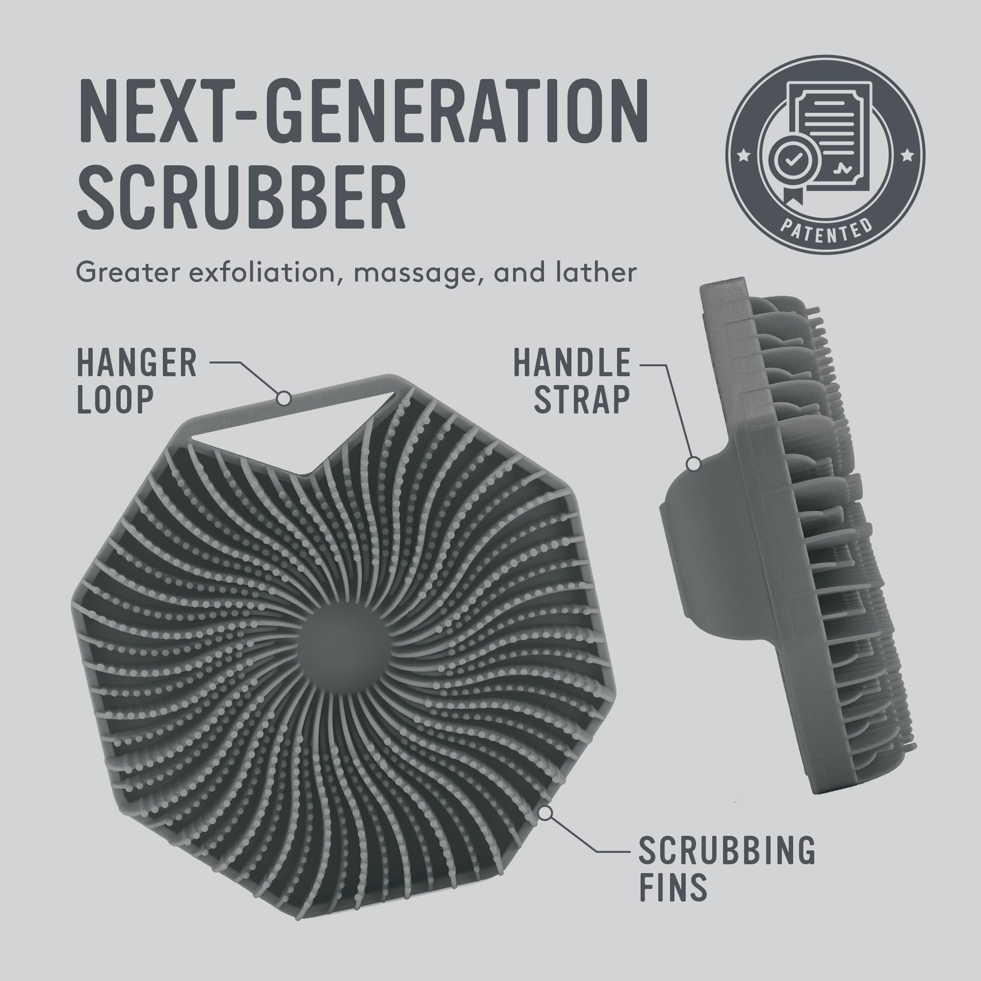 Sud Scrub antimicrobial silicone body scrubber eco-friendly material supports sustainable bathing.