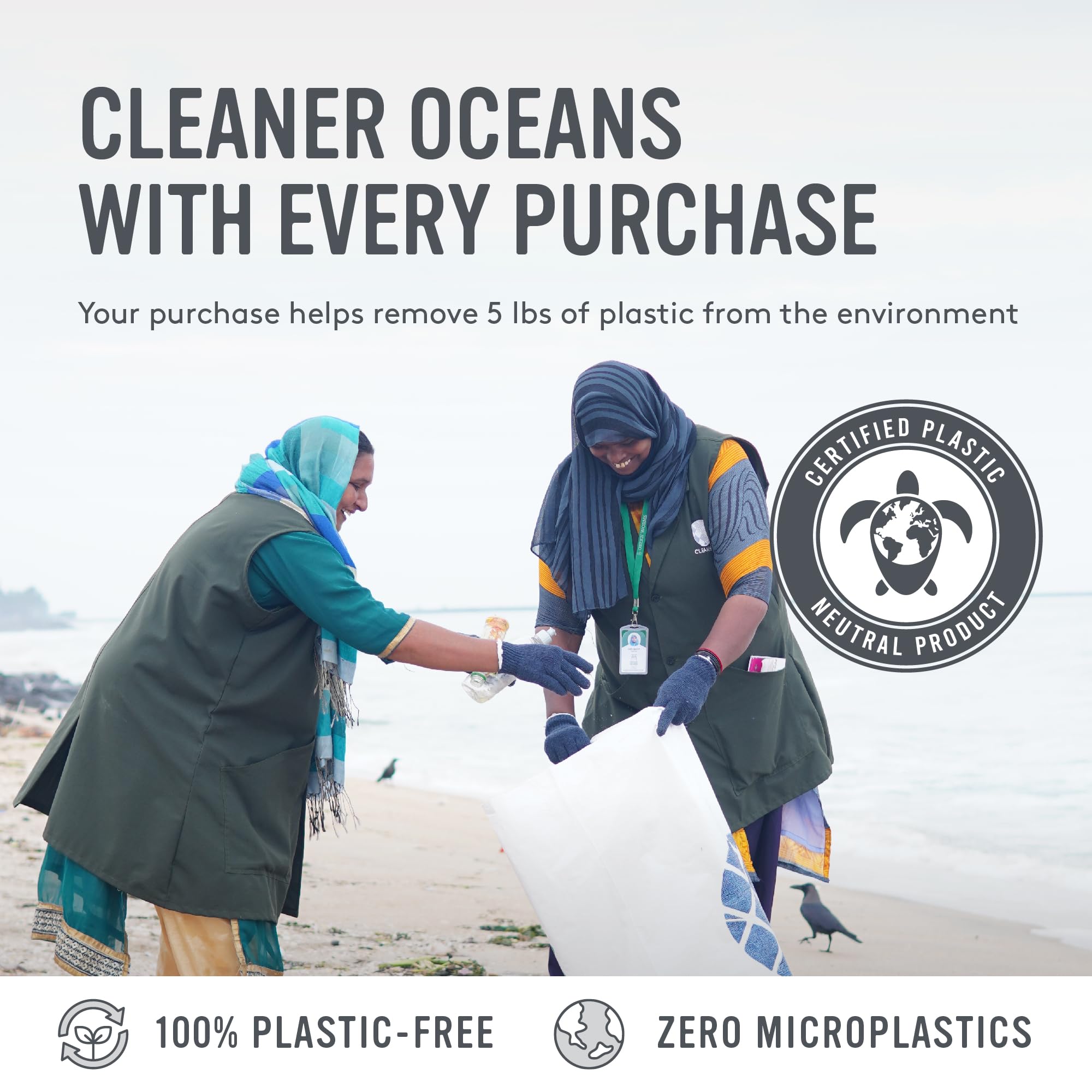 Sud Scrub Charcoal non-slip grip stays secure during cleansing