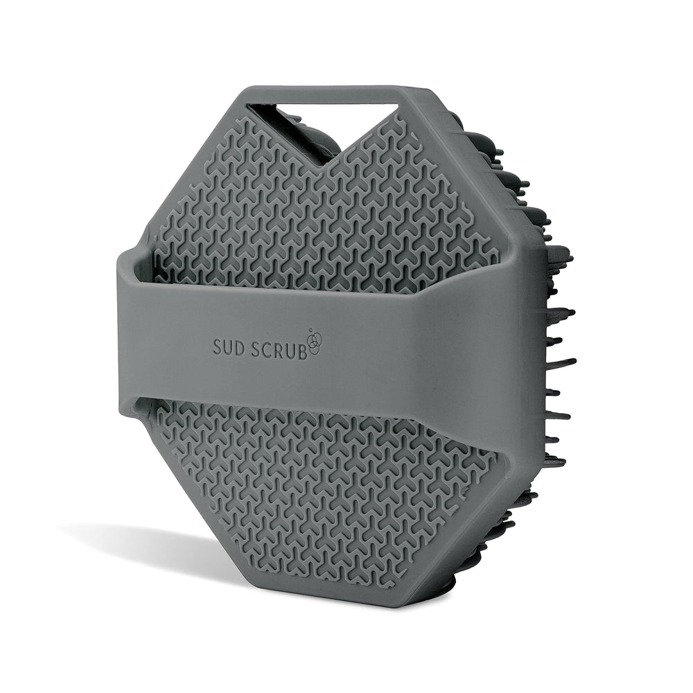 Sud Scrub charcoal silicone body scrubber durability test showcases long-lasting quality.