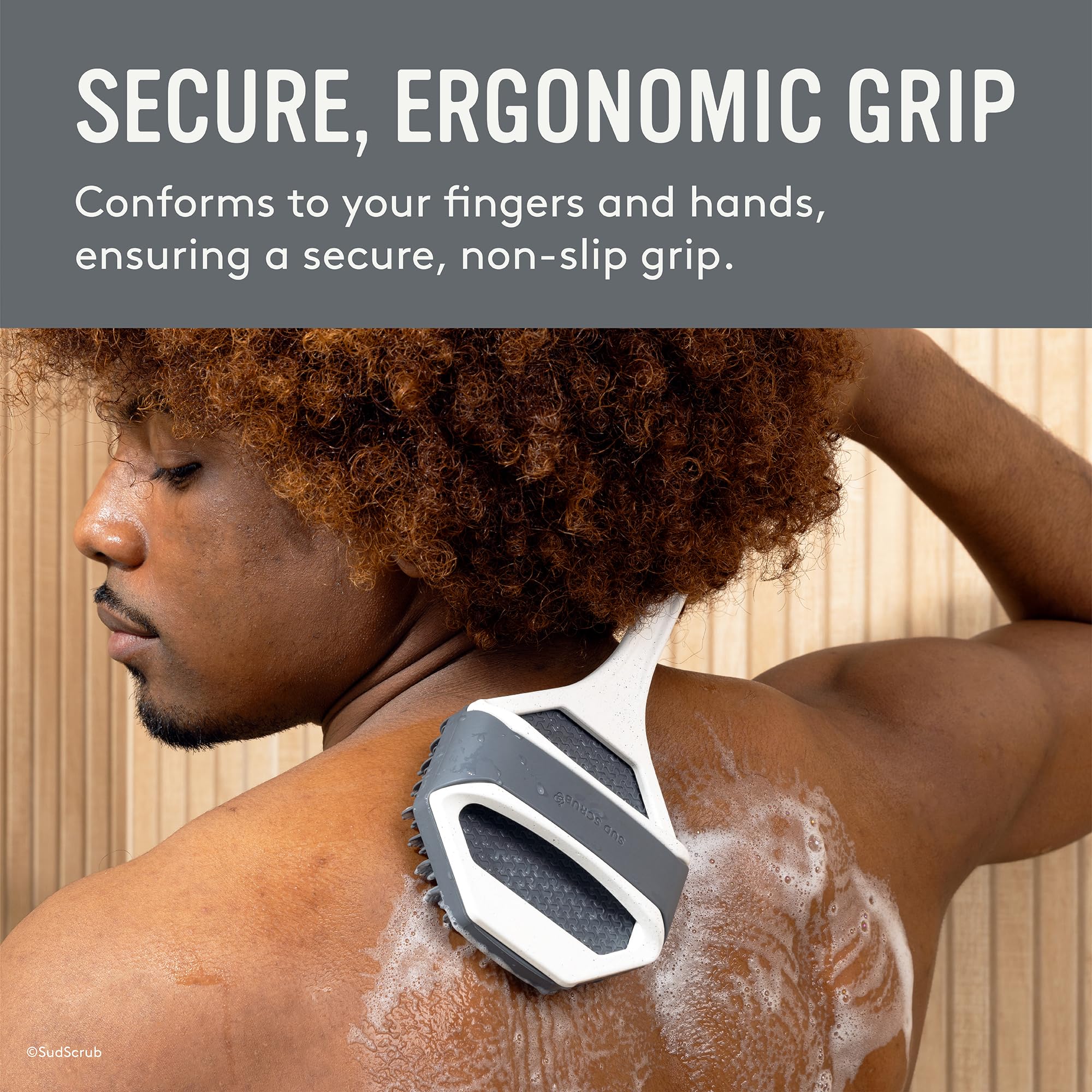 Sud Scrub Extender Handle made from hemp polymer reduces virgin plastic usage.