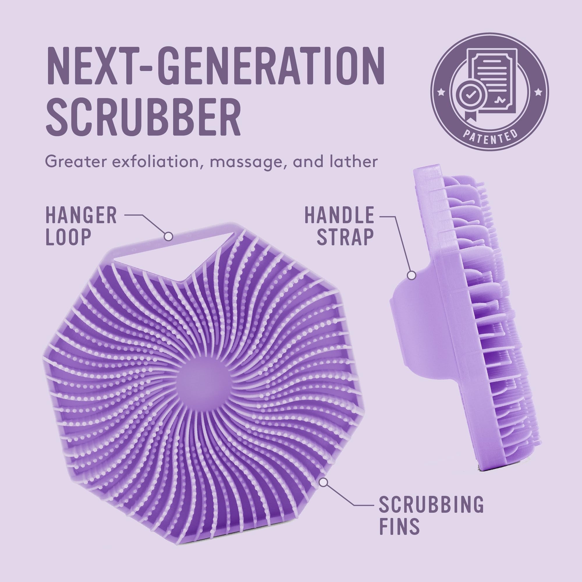 Sud Scrub non-slip grip with textured handle stays secure during scrubbing