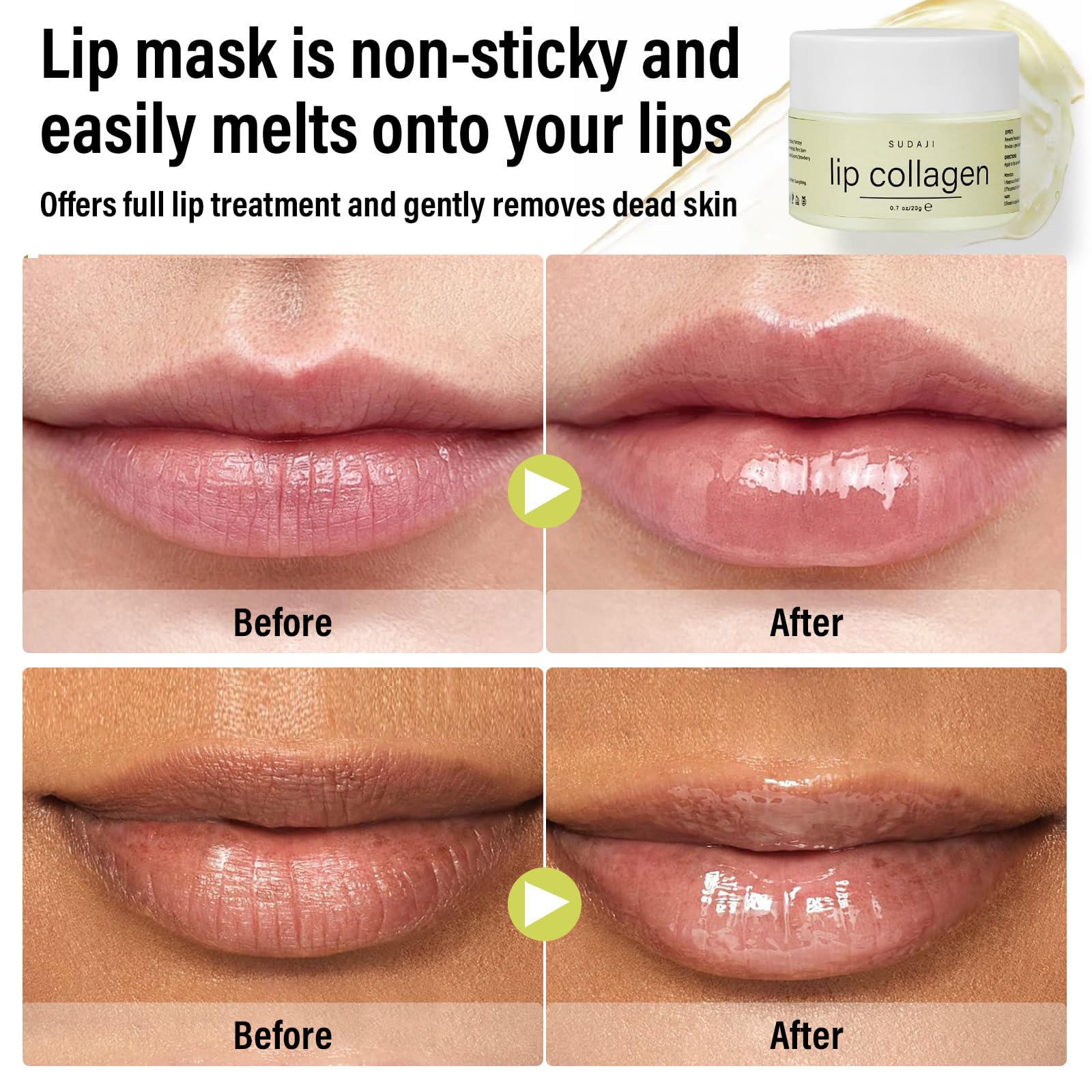 SUDAJI lip balm formula-gloss delivers nourishing shine and comfortable wear.