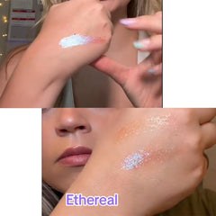 Sudxin Adriana Nicole Ethereal eyeshadow swatch on arm showcasing smooth texture