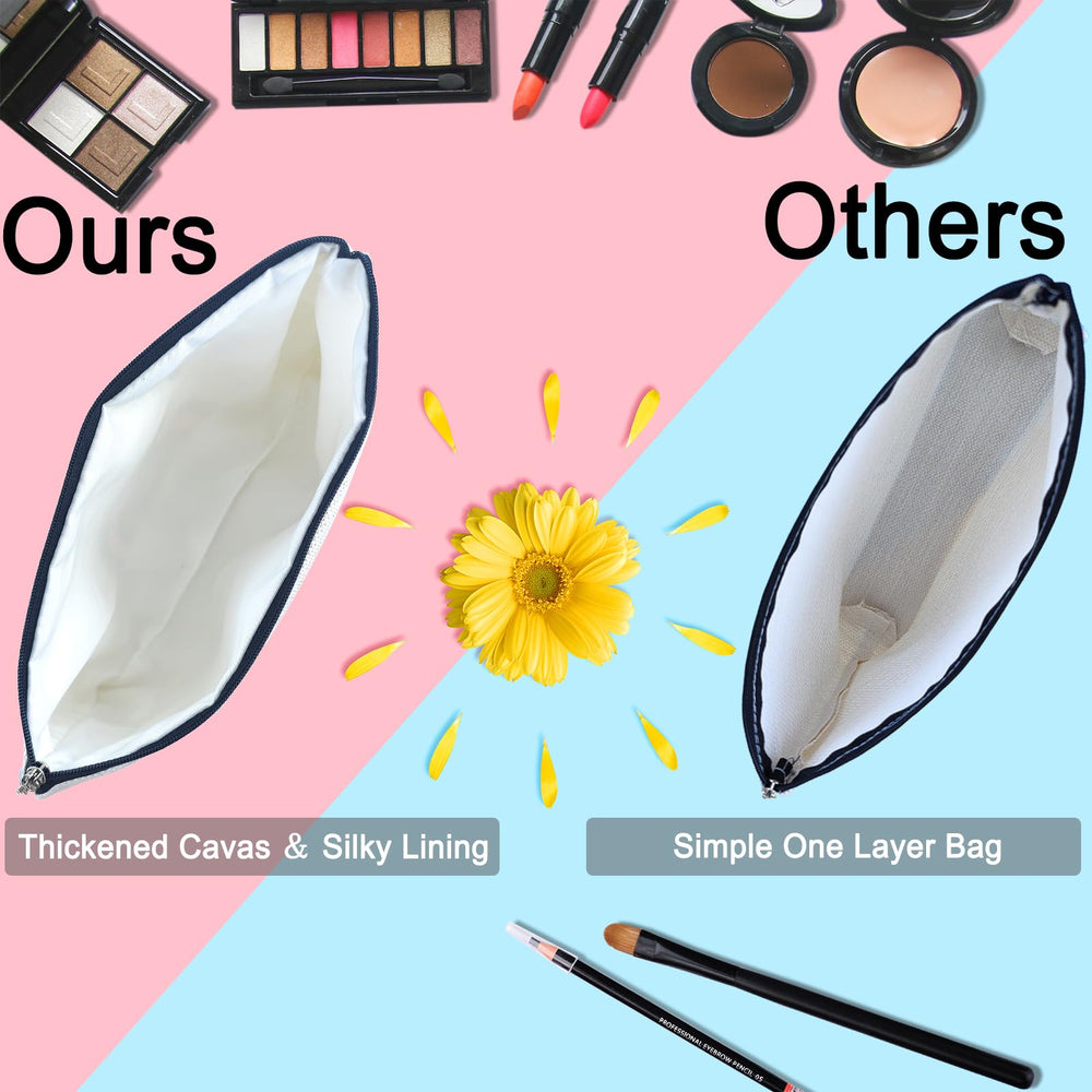 Suemetic shark gifts makeup bag shown with cosmetics to illustrate portability