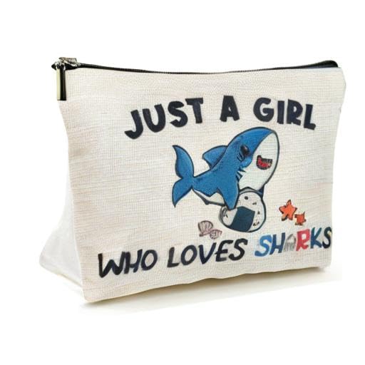 Suemetic shark gifts makeup bag lightweight for everyday carry