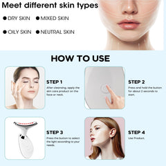Suenohyu face-neck massager handheld ergonomic design for convenient facial care.