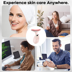 Suenohyu facial massager heats up to 113°F with creams or serums.