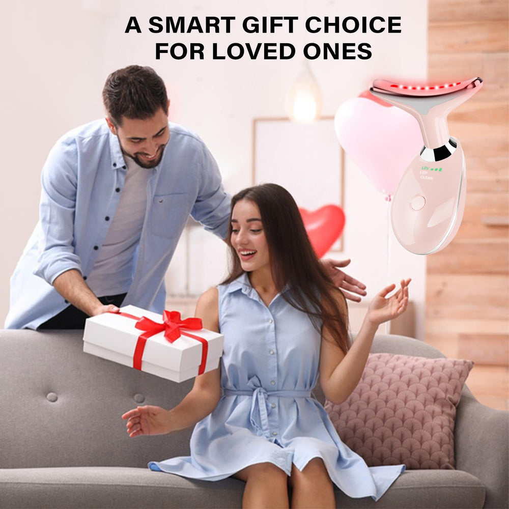 Suenohyu facial massager pink color adds stylish touch to routine.