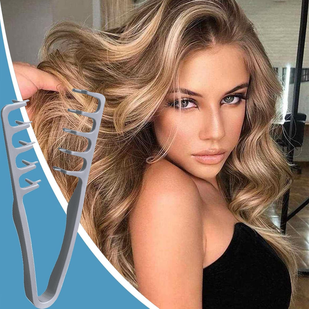 Sufiibtly texture comb 2pcs grey-pink pack for versatile styling options