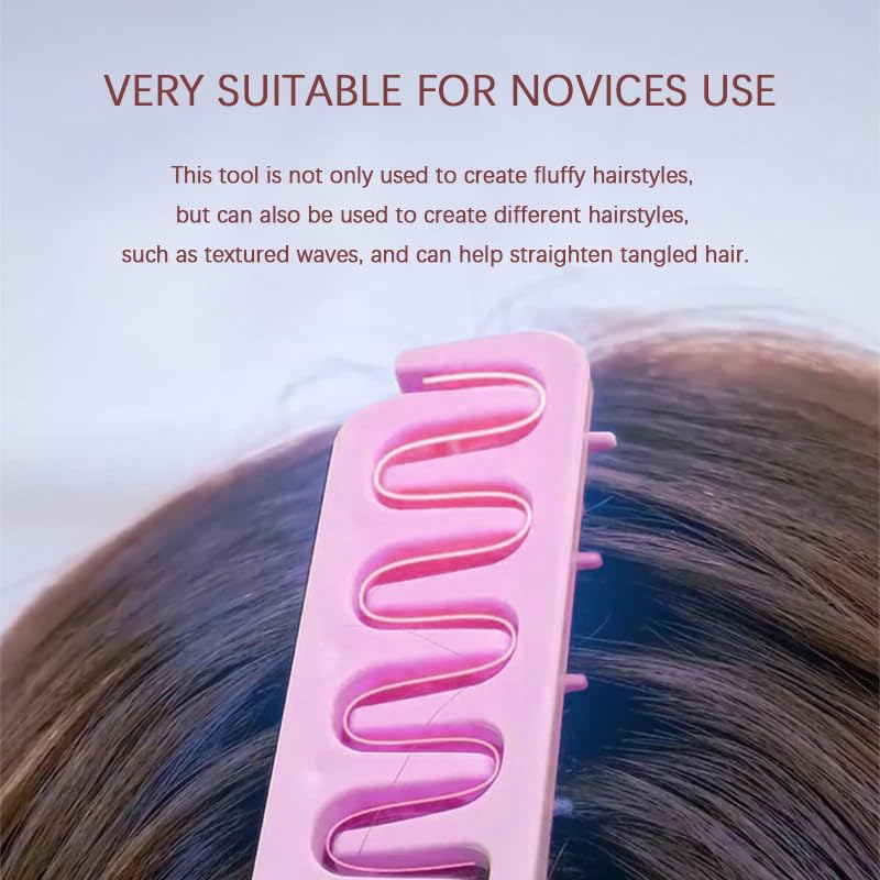 Sufiibtly texture comb close-up demonstrates wide-tooth design for volumizing hair