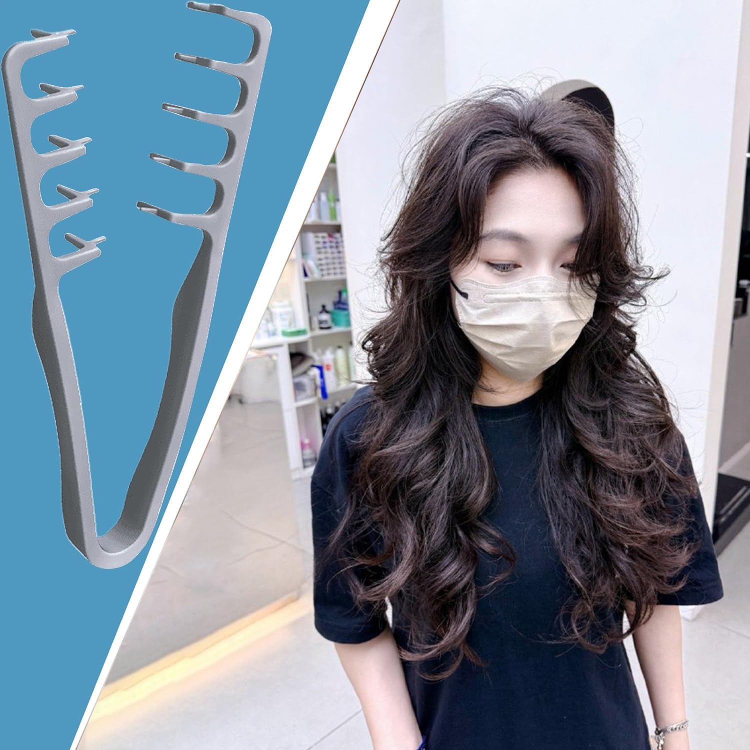 Sufiibtly texture comb for women hairstyle demo and volume