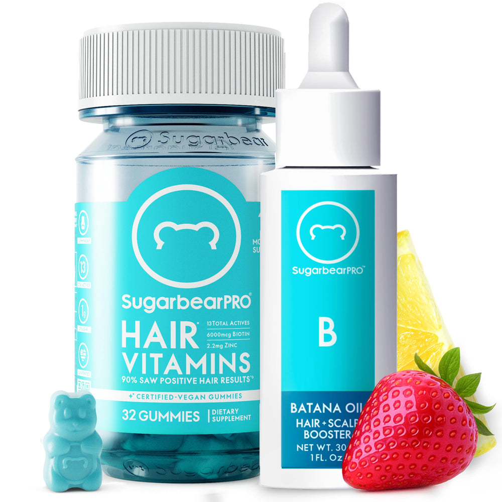 SugarBearHair Batana Oil bottle showing silky oil texture for smooth application