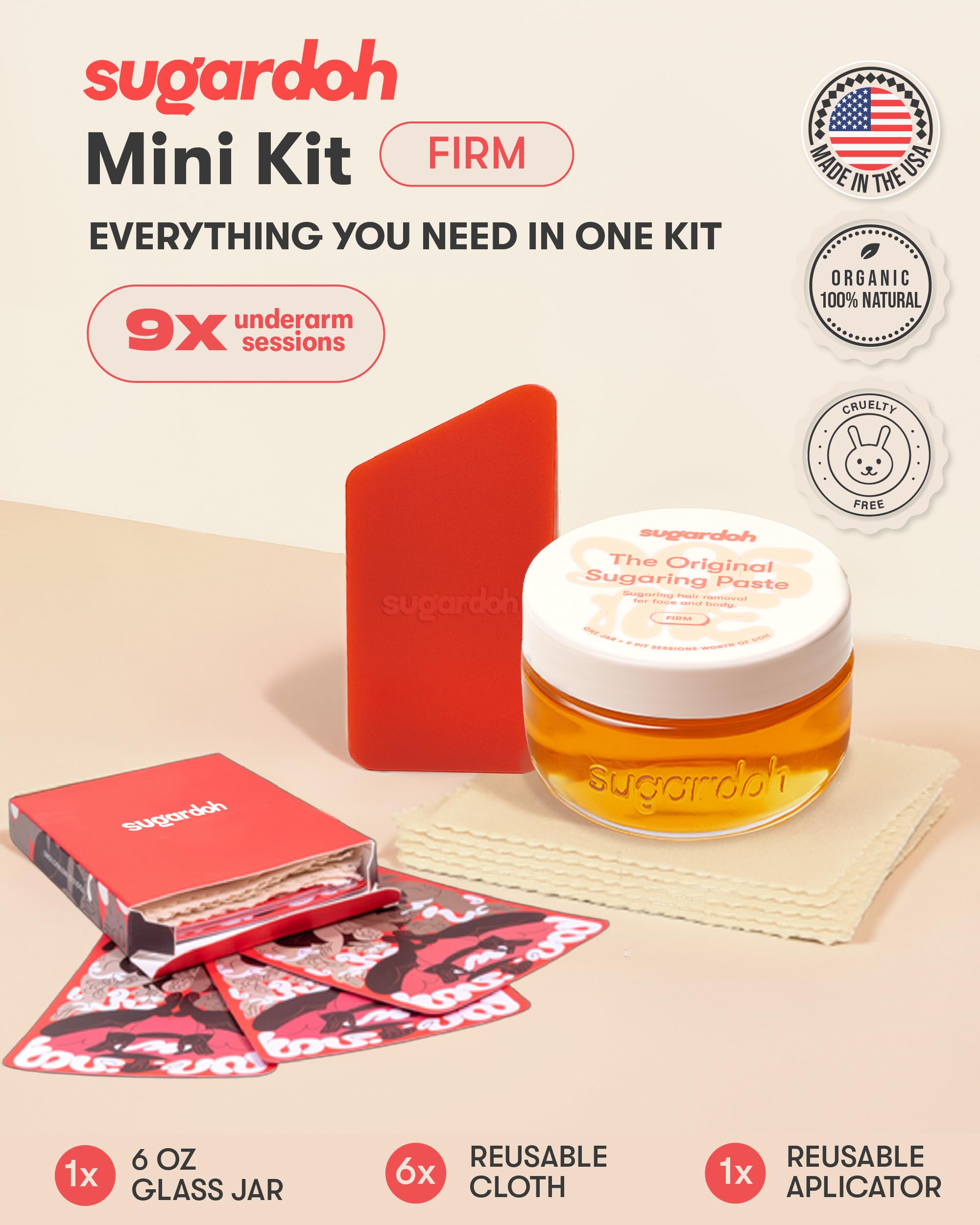 Sugardoh reusable applicator for precise sugar waxing application.